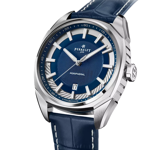 Perrelet Lab Peripheral 3 Hands A1100/4 Blau