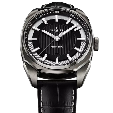 Perrelet Lab Peripheral 3 Hands - Gun Metal A1102/1 Schwarz