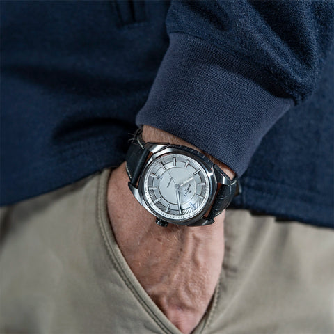 Perrelet Lab Peripheral 3 Hands - Gun Metal A1102/2 Silbergrau