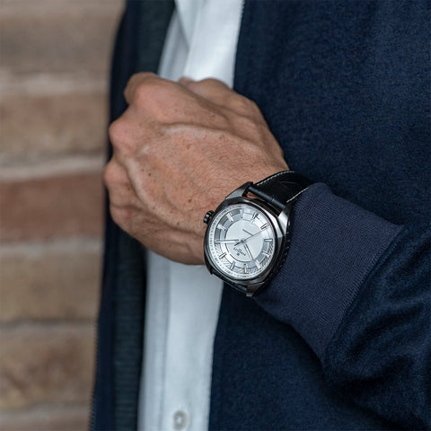 Perrelet Lab Peripheral 3 Hands - Gun Metal A1102/2 Silbergrau