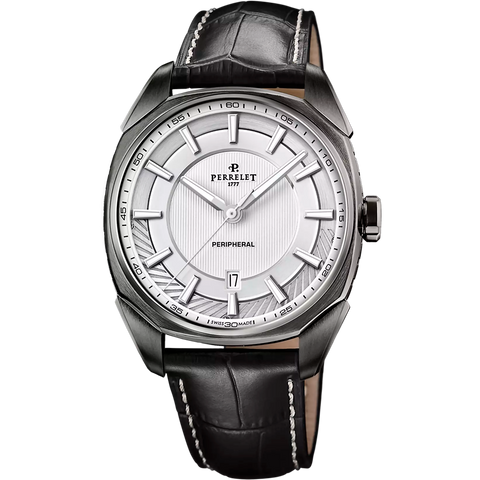 Perrelet Lab Peripheral 3 Hands - Gun Metal A1102/2 Silbergrau
