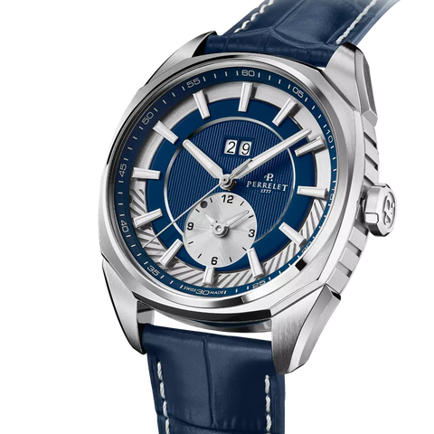 Perrelet Lab Peripheral Dual Time Big Date A1101/4 Blau