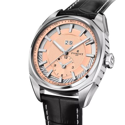 Perrelet Lab Peripheral Dual Time Big Date A1101/6 Salmon