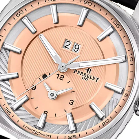 Perrelet Lab Peripheral Dual Time Big Date A1101/6 Salmon