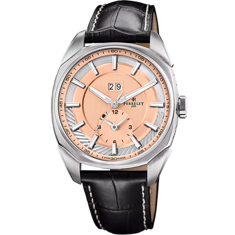 Perrelet Lab Peripheral Dual Time Big Date A1101/6 Salmon