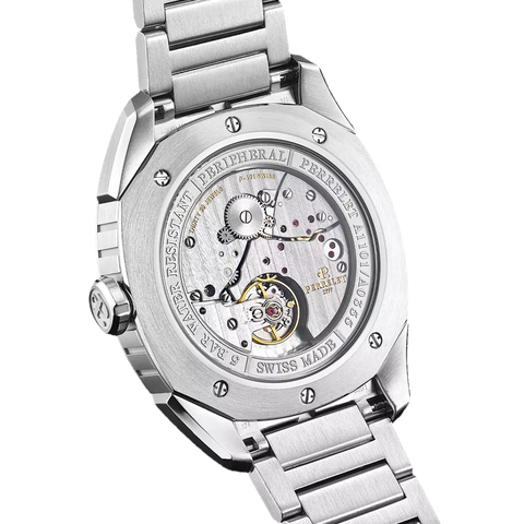 Perrelet Lab Peripheral Dual Time Big Date A1101/E Salmon Edelstahlband