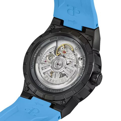 Perrelet Turbine Titanium 41 Ice Blue A4067/7