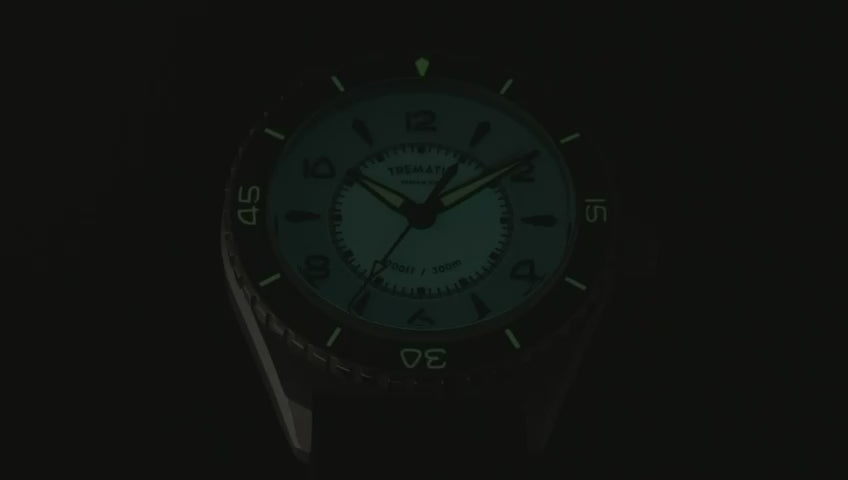 Video laden: Trematic T-Five Beigua Maris Automatik Taucheruhr