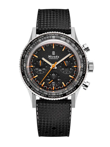 Nivada Grenchen Chronoking Inter Bezel 87042Q - GMT Bezel