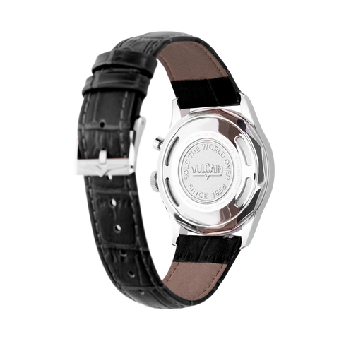 Vulcain Cricket Classique 39 - Black & White/Blue