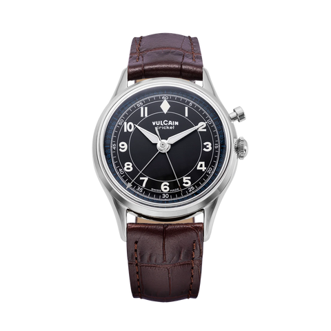 Vulcain Cricket Classique 39 - Black & White/Blue