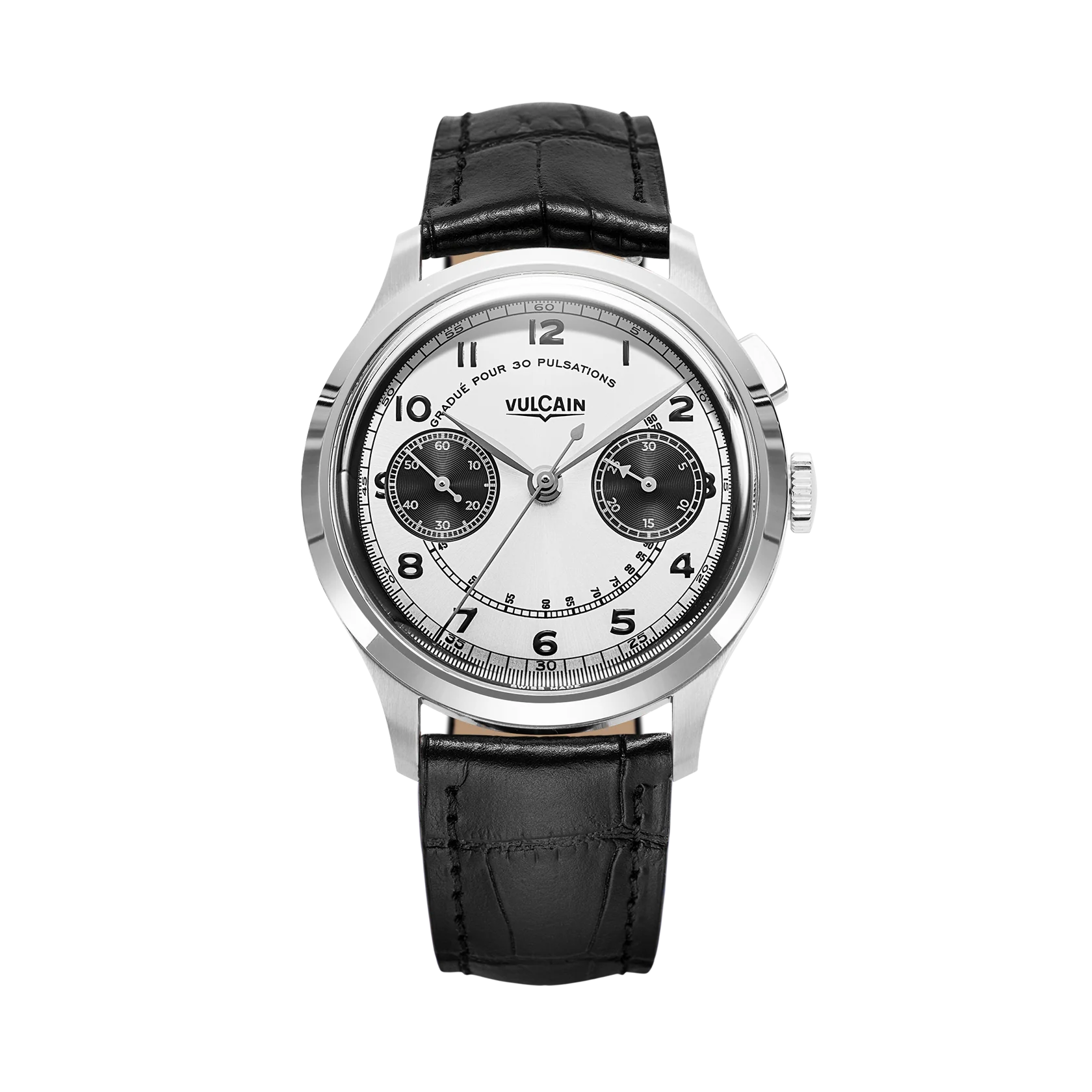 Schwarzes Lederband mit Alligator-Print