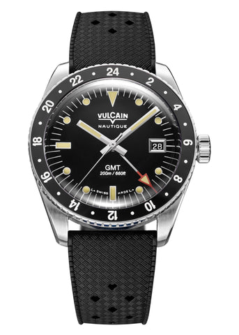 Vulcain Skindiver Nautique GMT Black - Beige Lume 680174A07