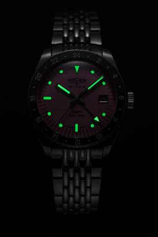 Vulcain Skindiver Nautique GMT - Pink Limited Edition 680174BL7